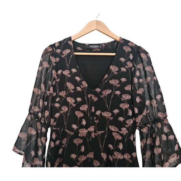 Disturbia Black and Pink Mini Dress - Picture 4 of 11